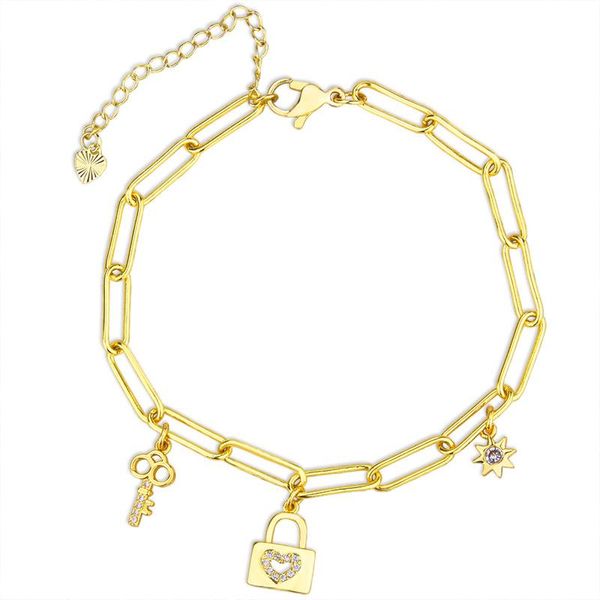 link, chain allme chic shiny rhinestone star key lock charm bracelet for women hollow link love heart pendant jewelry, Black
link, chain allme chic shiny rhinestone star key lock charm bracelet for women hollow link love heart pendant jewelry, Black