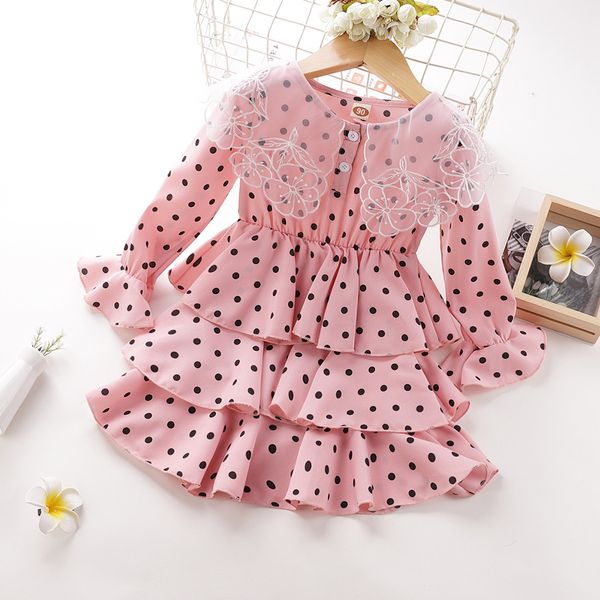princess toddler baby girls dress lace peter pan collar polka dot print ruffles long sleeve a-line dress 2-7y, White
princess toddler baby girls dress lace peter pan collar polka dot print ruffles long sleeve a-line dress 2-7y, White