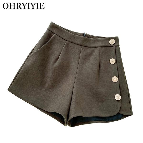 women's shorts ohryiyie autumn winter high waist woolen women 2021 loose button female khaki casual all-match wide leg, White;black
women's shorts ohryiyie autumn winter high waist woolen women 2021 loose button female khaki casual all-match wide leg, White;black