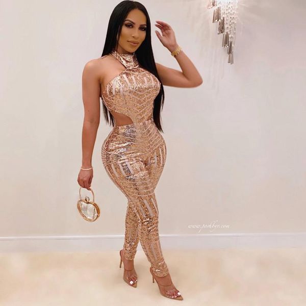 women's jumpsuits & rompers women backless jumpsuit summer sequined skinny romper elegant full length body femme, Black;white
women's jumpsuits & rompers women backless jumpsuit summer sequined skinny romper elegant full length body femme, Black;white