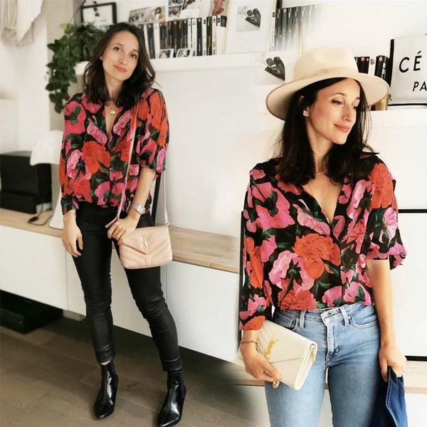 women's blouses & shirts flowers print women silk blouse turn-down collar single-breasted lady soft shirt female sweet and, White
women's blouses & shirts flowers print women silk blouse turn-down collar single-breasted lady soft shirt female sweet and, White
