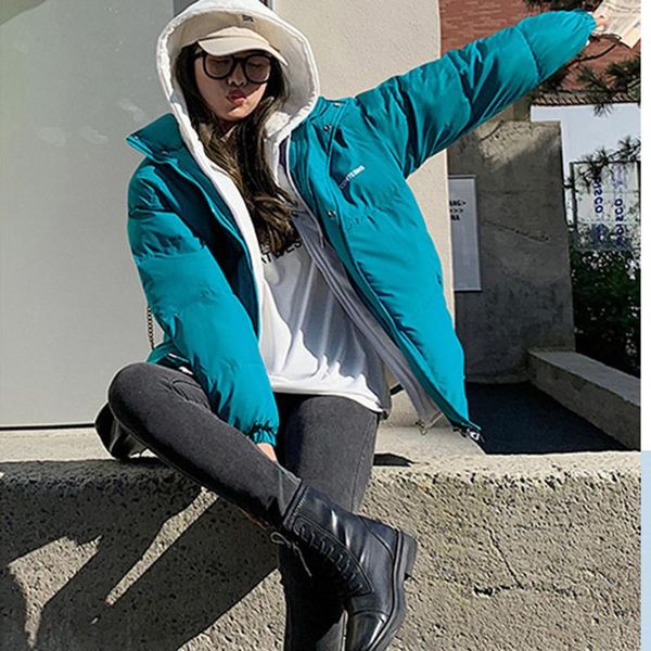 women's down & parkas short women warm winter jacket hooded cotton female oversized loose outwear korean cotton-padded coat, Black
women's down & parkas short women warm winter jacket hooded cotton female oversized loose outwear korean cotton-padded coat, Black