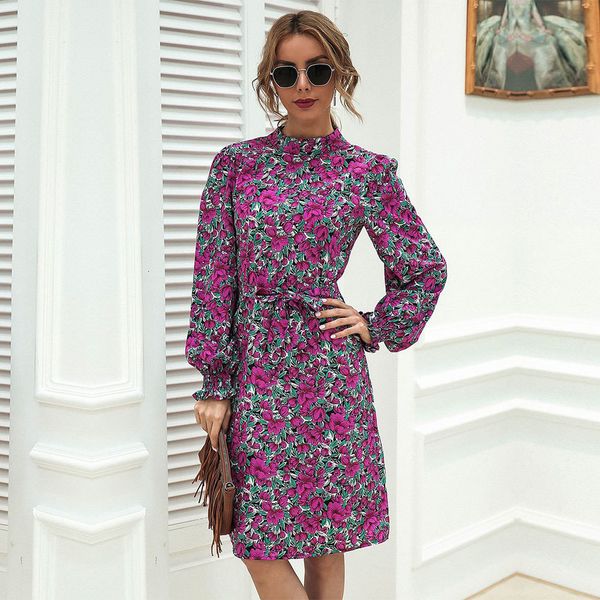 dresses spring summer women casual half collar lantern sleeve high waist print knee length es ladies 3yx8, Black;gray
dresses spring summer women casual half collar lantern sleeve high waist print knee length es ladies 3yx8, Black;gray