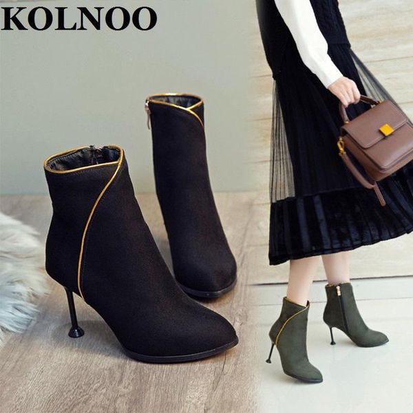 boots kolnoo 2022 handmade womens stiletto high heels pointed-toe party prom ankle booties side-zipper warm winter fashion shoes, Black
boots kolnoo 2022 handmade womens stiletto high heels pointed-toe party prom ankle booties side-zipper warm winter fashion shoes, Black