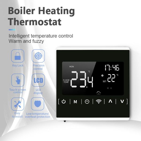 smart home control wi-fi thermostat weekly programmable app backlight lcd electric/water/boiler heating temperature controller
smart home control wi-fi thermostat weekly programmable app backlight lcd electric/water/boiler heating temperature controller