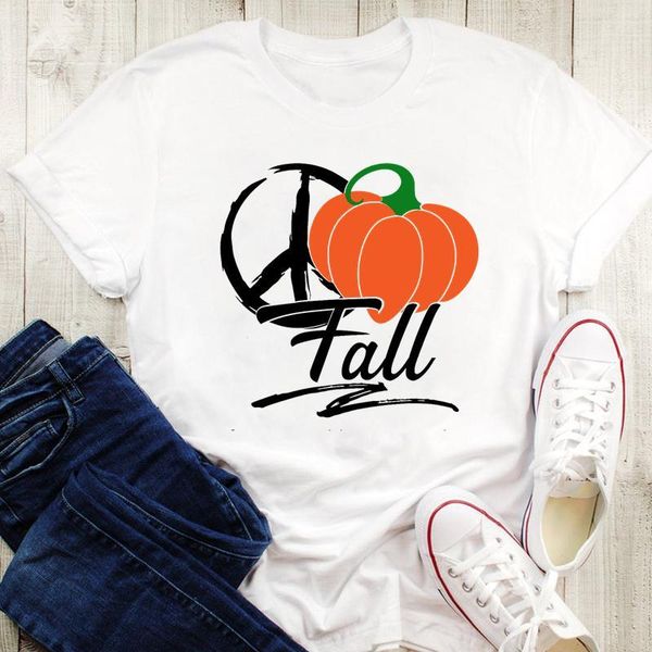 women's t-shirt autumn graphic print women tshirt cartoon female tees halloween watercolor pumpkin thanksgiving happy fall, White
women's t-shirt autumn graphic print women tshirt cartoon female tees halloween watercolor pumpkin thanksgiving happy fall, White