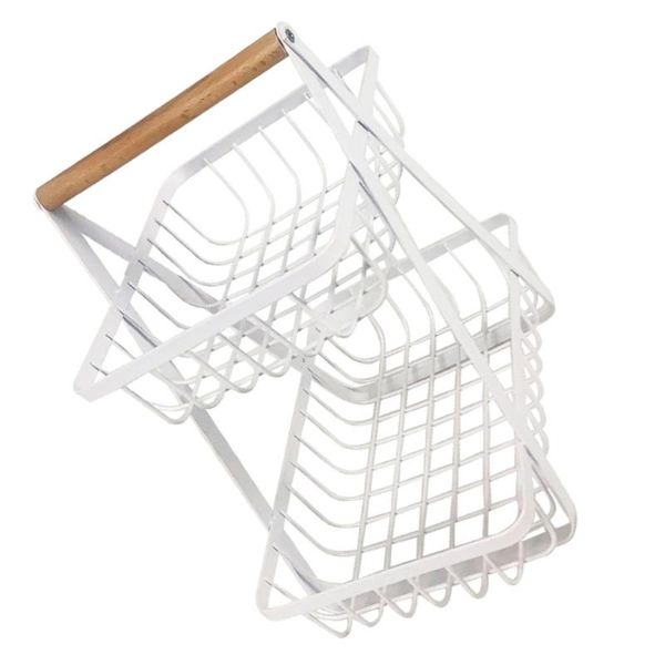 storage baskets 1pc double-layer fruit basket foldable drain vegetable organizer (white)
storage baskets 1pc double-layer fruit basket foldable drain vegetable organizer (white)