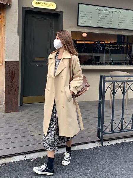women's wool & blends early autumn mid-length british style temperament windbreaker small coat, Black
women's wool & blends early autumn mid-length british style temperament windbreaker small coat, Black