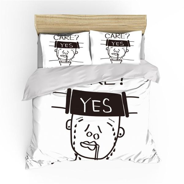 bedding sets character sketch black white duvet cover set girls boys women gifts bedroom decor comforter with zipper
bedding sets character sketch black white duvet cover set girls boys women gifts bedroom decor comforter with zipper