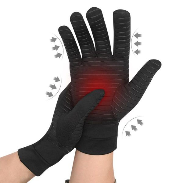 pair arthritis therapy compression gloves elastic hand joint arthritic pain relief full finger warming for winter wrist support, Black;red
pair arthritis therapy compression gloves elastic hand joint arthritic pain relief full finger warming for winter wrist support, Black;red