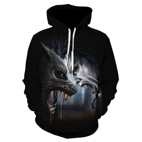 men's hoodies & sweatshirts spring and autumn hoodie pullover sweatshirt 3d digital printing dark style hip hop sportswear, Black
men's hoodies & sweatshirts spring and autumn hoodie pullover sweatshirt 3d digital printing dark style hip hop sportswear, Black