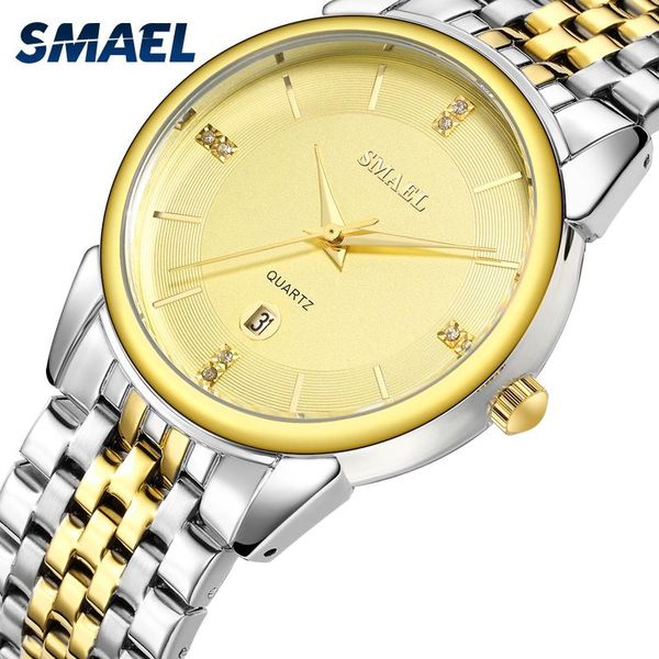 wristwatches smael fashion men's quartz clock brand large thin dial steel band waterproof military man sports watch watches mens, Slivery;brown
wristwatches smael fashion men's quartz clock brand large thin dial steel band waterproof military man sports watch watches mens, Slivery;brown