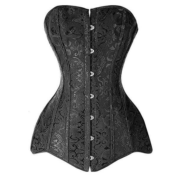 costumes steel frame jacquard body shaping underwear lengthened and thickened women's corset, Black
costumes steel frame jacquard body shaping underwear lengthened and thickened women's corset, Black