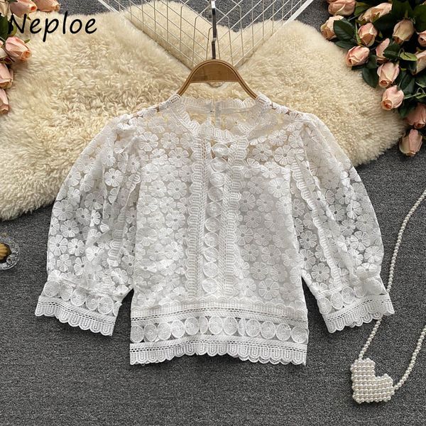 neploe heavy work lace hook flower blouse women o neck puff long sleeve solid blusas spring shirt feminino all match 210510, White
neploe heavy work lace hook flower blouse women o neck puff long sleeve solid blusas spring shirt feminino all match 210510, White
