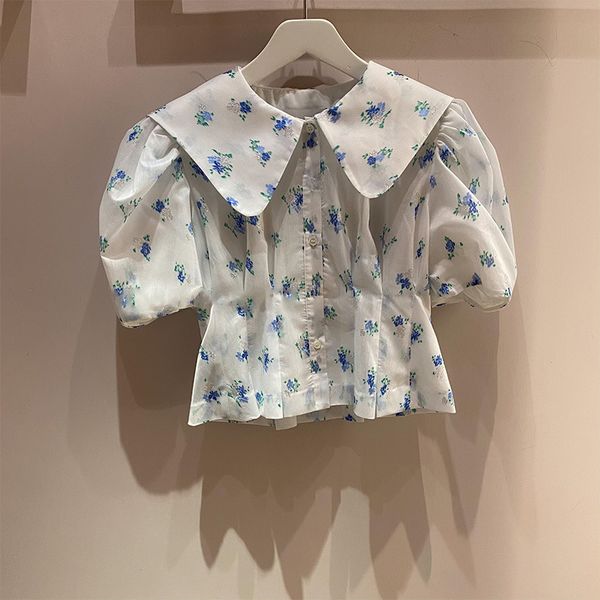 women's blouses & shirts 2021 spring summer doll collar floral embroidery shirt ruffles short blouse female trendy ins women puff sleev, White
women's blouses & shirts 2021 spring summer doll collar floral embroidery shirt ruffles short blouse female trendy ins women puff sleev, White