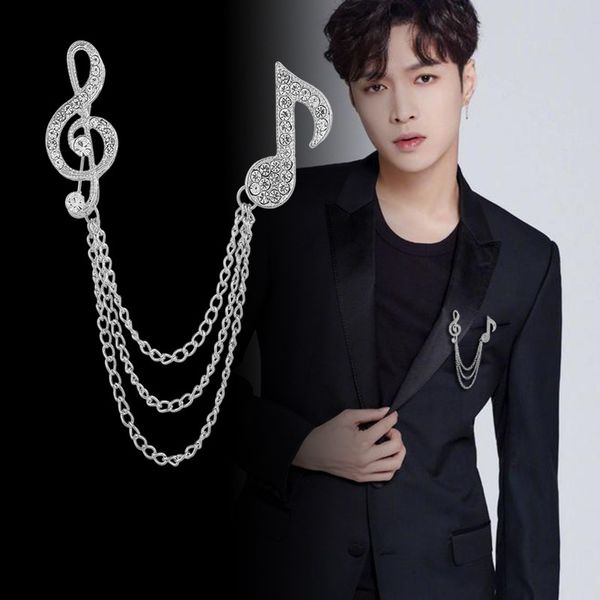 luxury designers fashion note brooch men's and women's suit tassel chain pin crystal brooch badge shawl buckle jewelry xmas gifts, Gray
luxury designers fashion note brooch men's and women's suit tassel chain pin crystal brooch badge shawl buckle jewelry xmas gifts, Gray