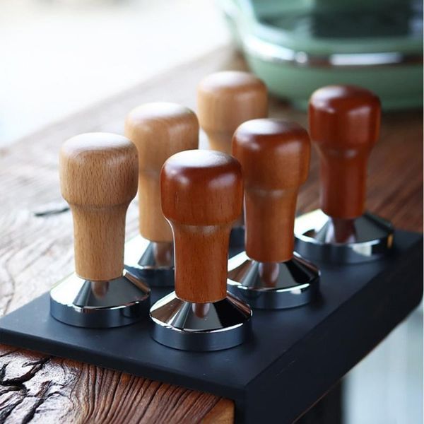 coffee filters 51/53/58mm wooden handle tamper powder hammer stainless steel base barista espresso accessories kitchen tool
coffee filters 51/53/58mm wooden handle tamper powder hammer stainless steel base barista espresso accessories kitchen tool