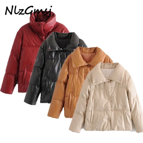 parka women brown fur faux leather jacket coat oversized buttons winter female pu turn down collar overcoat 210628, Black
parka women brown fur faux leather jacket coat oversized buttons winter female pu turn down collar overcoat 210628, Black