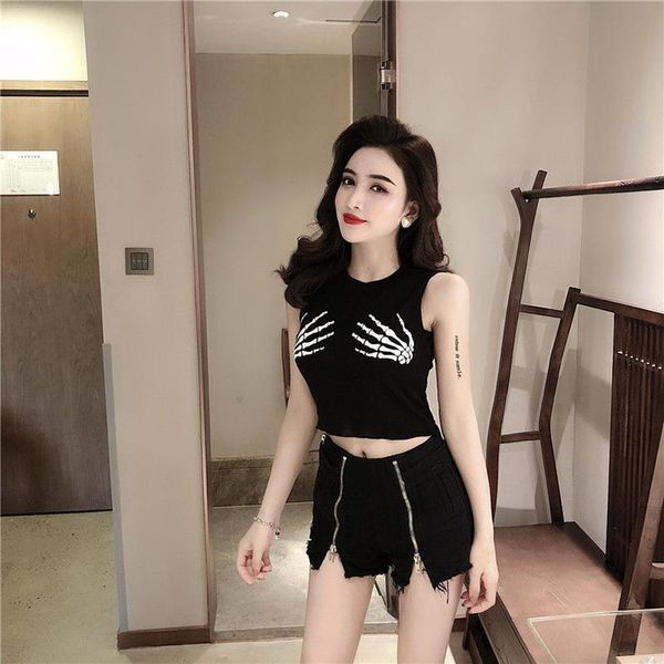 women's tanks & camis 2021 fashion simple girl knitted punk harajuku gothic skeleton hand women vest tube club clothing bohemian t-, White
women's tanks & camis 2021 fashion simple girl knitted punk harajuku gothic skeleton hand women vest tube club clothing bohemian t-, White