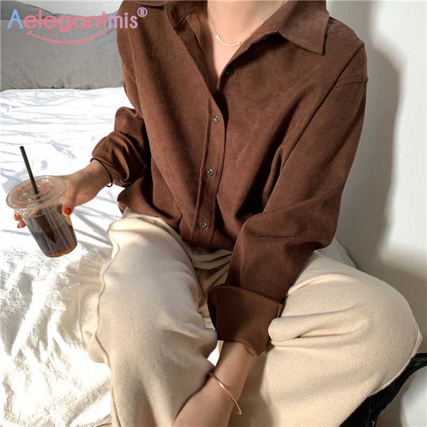 aeleagntmis korean vintage suede office lady blouse women soft shirts elegant chic loose casual solid long sleeve ol spring 210607, White
aeleagntmis korean vintage suede office lady blouse women soft shirts elegant chic loose casual solid long sleeve ol spring 210607, White