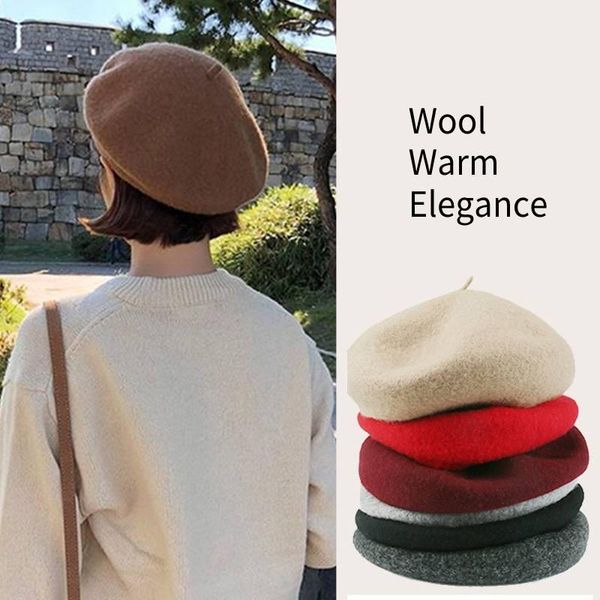 berets canze women autumn winter woolen beret hat japanese art british painter retro style, Blue;gray
berets canze women autumn winter woolen beret hat japanese art british painter retro style, Blue;gray