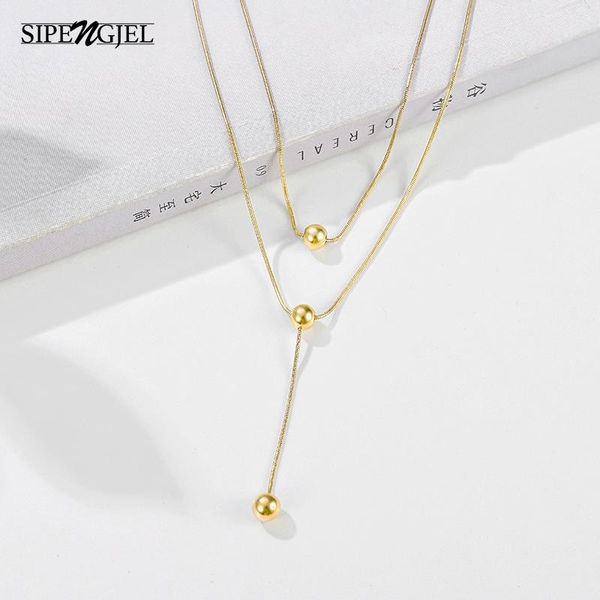 chains sipengjel fashion stainless steel 2 layer gold caall choker snake necklace fine for women jewelry gift, Silver
chains sipengjel fashion stainless steel 2 layer gold caall choker snake necklace fine for women jewelry gift, Silver