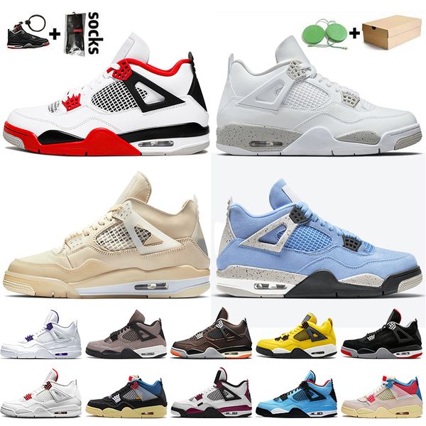 Wholesale With Box Jumpman 4 4s Mens Womens Basketball Shoes Fire Red Sail White Off Oreo University Blue Travis Scotts Sports Trainers Sneakers
Wholesale With Box Jumpman 4 4s Mens Womens Basketball Shoes Fire Red Sail White Off Oreo University Blue Travis Scotts Sports Trainers Sneakers