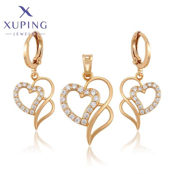 earrings & necklace xuping jewelry arrival heart shaped gold plated set women gift party 64181, Silver
earrings & necklace xuping jewelry arrival heart shaped gold plated set women gift party 64181, Silver