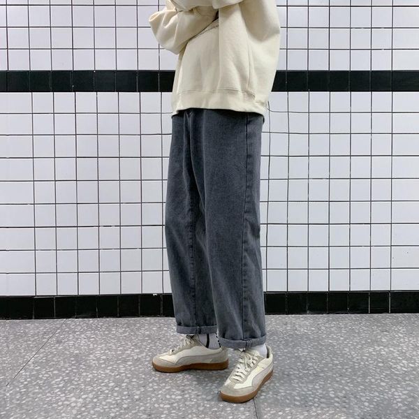men's jeans korean solid color straight denim pants 2021 harajuku man streetwear loose casual trousers clothing, Blue
men's jeans korean solid color straight denim pants 2021 harajuku man streetwear loose casual trousers clothing, Blue