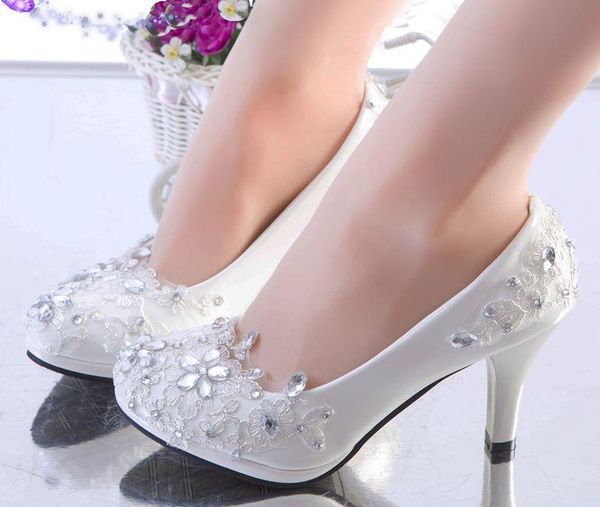 dress shoes 9cm heel silver lace wedding woman crystal rhinestone platforms slip on bridal pumps plus size 41 42, Black 
dress shoes 9cm heel silver lace wedding woman crystal rhinestone platforms slip on bridal pumps plus size 41 42, Black
