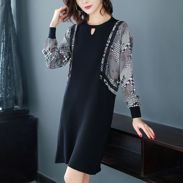casual dresses xl brand dress 2021 spring summer women o-neck splicing printed lace long-sleeved loose ol female, Black;gray
casual dresses xl brand dress 2021 spring summer women o-neck splicing printed lace long-sleeved loose ol female, Black;gray