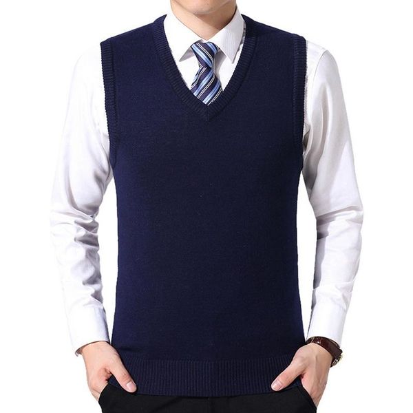 men knitting sweater vest solid color cashmere sweaters sleeveless pullover v-neck slim knitted waistcoat men's vests, Black;white
men knitting sweater vest solid color cashmere sweaters sleeveless pullover v-neck slim knitted waistcoat men's vests, Black;white