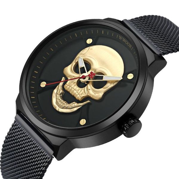 wristwatches 2021 student sports watch concept mesh strap waterproof quartz skull fashion steel band men's watc, Slivery;brown
wristwatches 2021 student sports watch concept mesh strap waterproof quartz skull fashion steel band men's watc, Slivery;brown