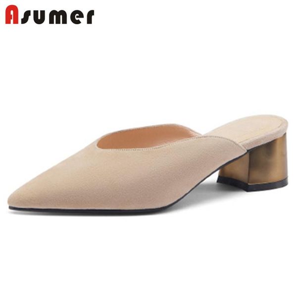 asumer 2021 suede leather mules shoes women pumps mixed colors summer high heels casual female dress, Black
asumer 2021 suede leather mules shoes women pumps mixed colors summer high heels casual female dress, Black