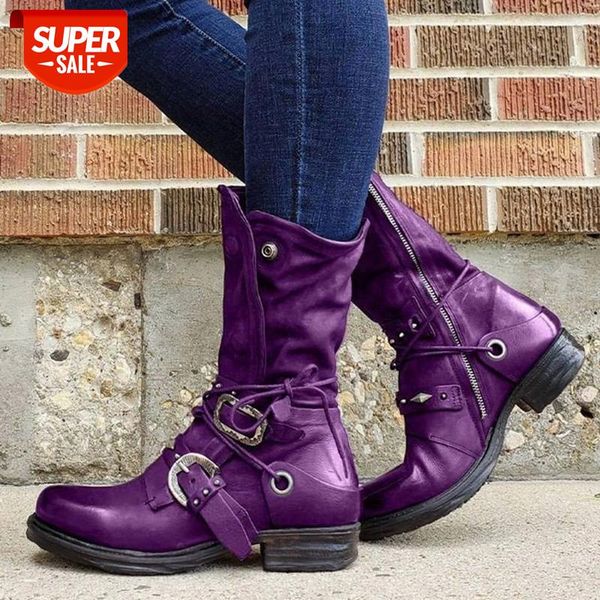 women's mid calf boots fashion ladies cool lace up buckle pu leather motorcycle shoes casual chunky heel retro boot drop ship #zy2h, Black
women's mid calf boots fashion ladies cool lace up buckle pu leather motorcycle shoes casual chunky heel retro boot drop ship #zy2h, Black