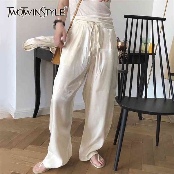 pink casual wide leg pant for women high waist drawstring lace up loose size korean pants female summer 210521, Black;white
pink casual wide leg pant for women high waist drawstring lace up loose size korean pants female summer 210521, Black;white