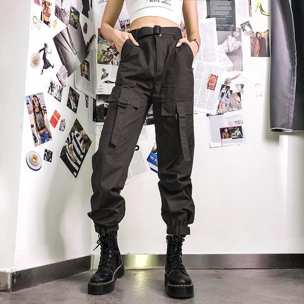 women's pants & capris gothic black women cargo with belt punk high rise big pockets casual baggy trousers streetwear hip hop jogger ha, Black;white
women's pants & capris gothic black women cargo with belt punk high rise big pockets casual baggy trousers streetwear hip hop jogger ha, Black;white