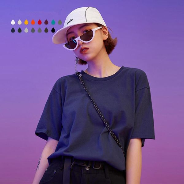 women's t-shirt 2021 women cotton t-shirts vogue vintage o neck short sleeve, White
women's t-shirt 2021 women cotton t-shirts vogue vintage o neck short sleeve, White