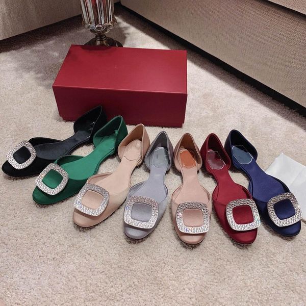 classic diamond buckle square rhinestone silk upper sandals single shoes women flat satin women's hollow red wedding shoes 1top, Black
classic diamond buckle square rhinestone silk upper sandals single shoes women flat satin women's hollow red wedding shoes 1top, Black