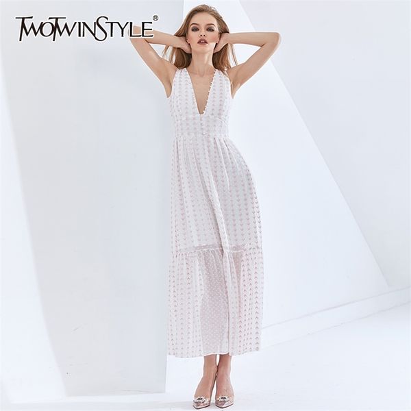 print polka dot elegant dress for female v neck sleeveless high waist backless oversized dresses women summer 210520, Black;gray
print polka dot elegant dress for female v neck sleeveless high waist backless oversized dresses women summer 210520, Black;gray