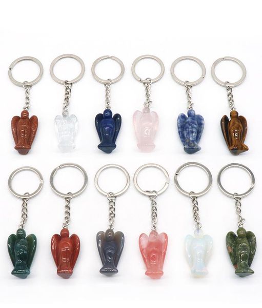 healing reiki chakra carved angel natural stone key rings pendant keychain crystal chakras quartz chains jewelry accessories, Slivery;golden
healing reiki chakra carved angel natural stone key rings pendant keychain crystal chakras quartz chains jewelry accessories, Slivery;golden