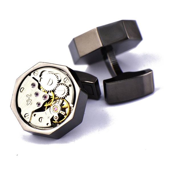 cuff link and tie clip sets jewelry shirt cufflink for mens brand button black-color watch movement gift box, Silver;golden
cuff link and tie clip sets jewelry shirt cufflink for mens brand button black-color watch movement gift box, Silver;golden