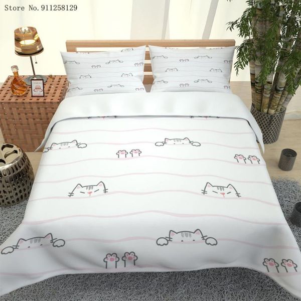 bedding sets 2/3 pieces pet cat duvet cover set white background bed quilt home textile
bedding sets 2/3 pieces pet cat duvet cover set white background bed quilt home textile