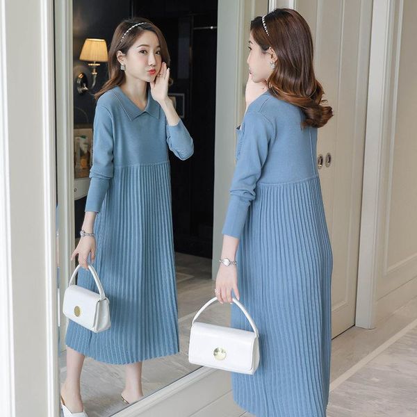 maternity dress autumn and winter clothes knit sweater casual pregnant woman comfortable solid color dresses, White
maternity dress autumn and winter clothes knit sweater casual pregnant woman comfortable solid color dresses, White