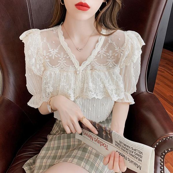 women's blouses & shirts coigarsam lace shirt korean womens summer v-neck women apricot white 8179
women's blouses & shirts coigarsam lace shirt korean womens summer v-neck women apricot white 8179
