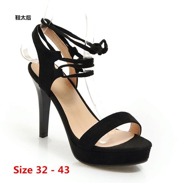 dress shoes platform gladiator sandals women high heels pumps heel women's waterproof small big size 32 - 43, Black
dress shoes platform gladiator sandals women high heels pumps heel women's waterproof small big size 32 - 43, Black
