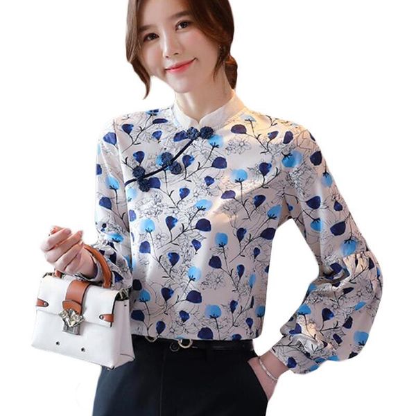 vintage chinese style women blouses long sleeve stand collar print chiffon blouse shirts plus size blusas mujer women's &, White
vintage chinese style women blouses long sleeve stand collar print chiffon blouse shirts plus size blusas mujer women's &, White