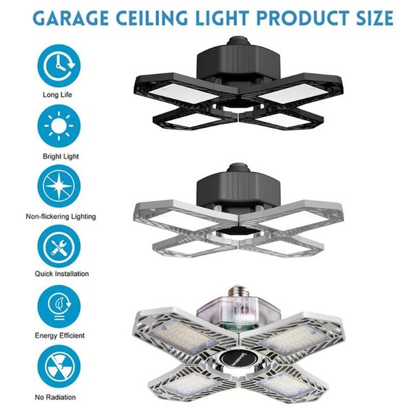 garage light super bright industrial lighting 150w 288 led workshop lamp four-leaf deformation high bay panel lights
garage light super bright industrial lighting 150w 288 led workshop lamp four-leaf deformation high bay panel lights