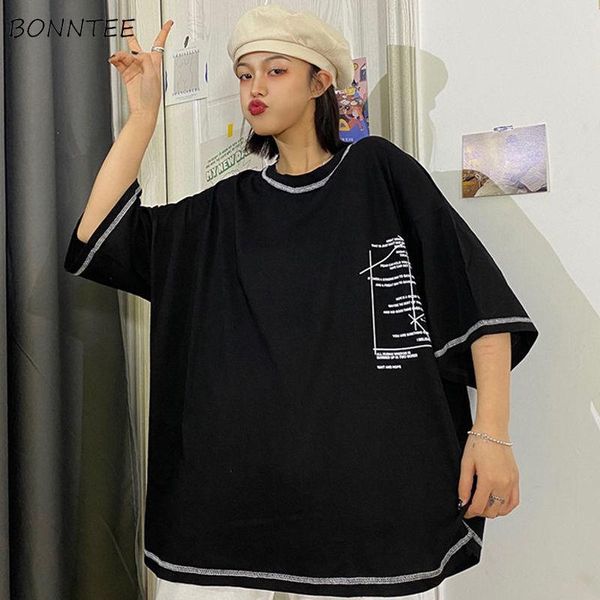 women's t-shirt short sleeve t-shirts black couples o-neck oversize letter printed bf loose casual tees harajuku high street students c, White
women's t-shirt short sleeve t-shirts black couples o-neck oversize letter printed bf loose casual tees harajuku high street students c, White