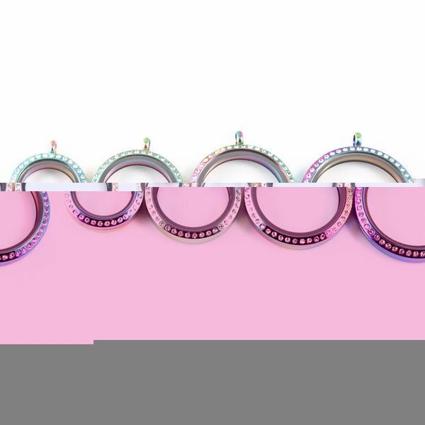 pendant necklaces screw stainless steel floating locket with rhinestone living memory glass father's day gift, Silver 
pendant necklaces screw stainless steel floating locket with rhinestone living memory glass father's day gift, Silver